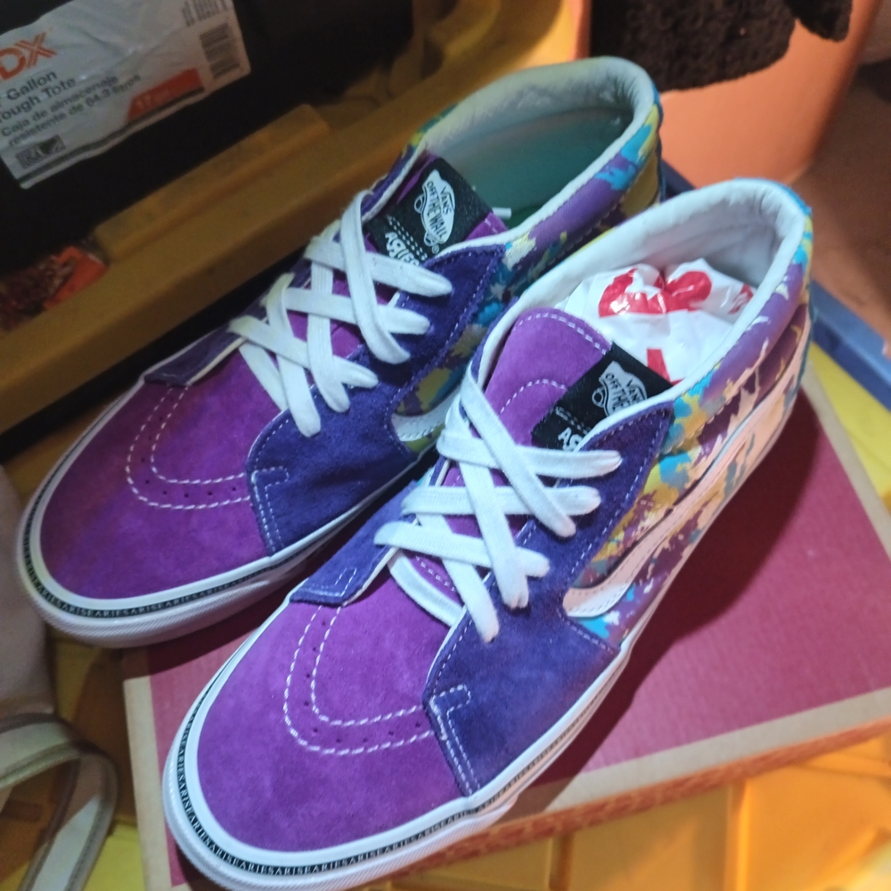 Vans Purple and Blue Suede Sneakers